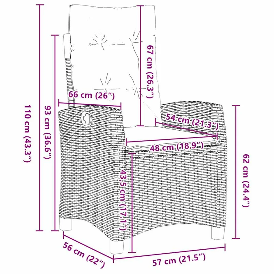 Ensemble de salle à manger pour jardin 7 pcs Gris polyrotin - 8