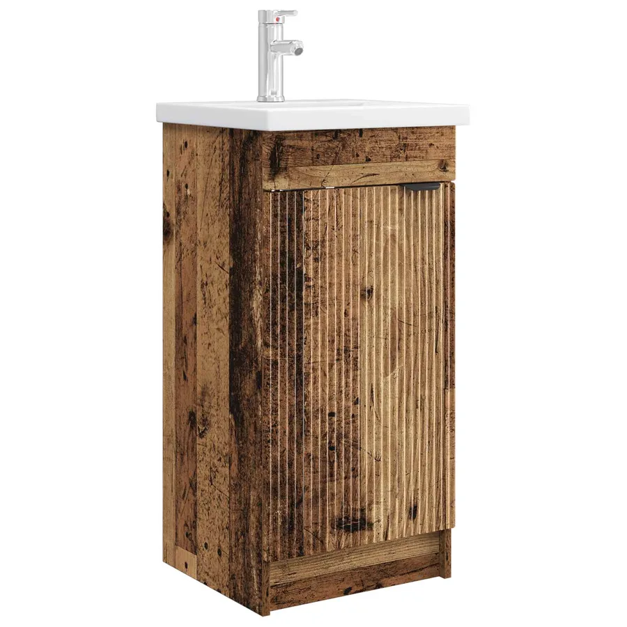 Meuble de salle de bain avec évier Bois ancien - 2