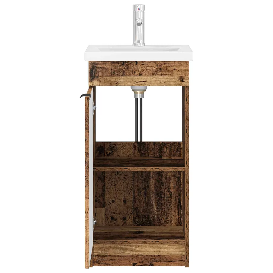 Meuble de salle de bain avec évier Bois ancien - 4