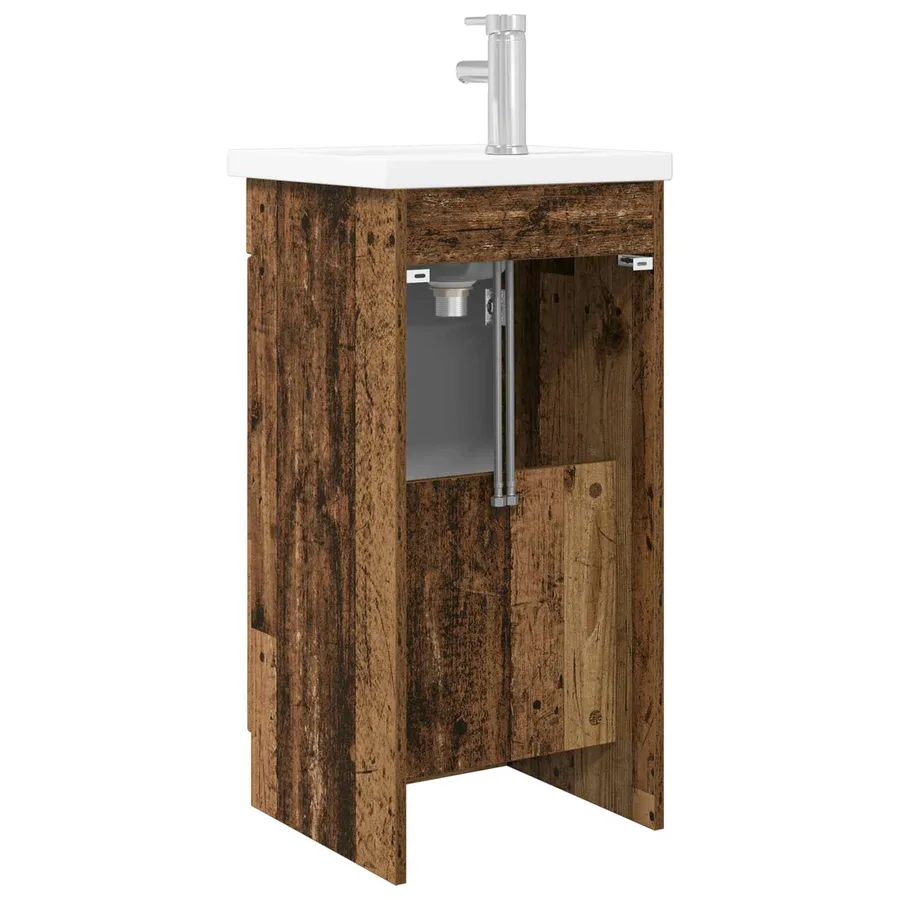 Meuble de salle de bain avec évier Bois ancien - 6