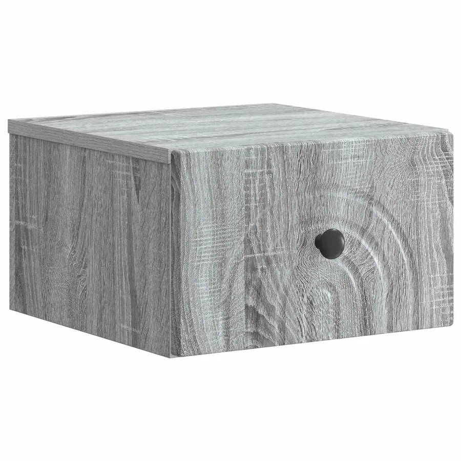 Cabinet de chevet mural Sonoma gris 33 x 34,5 x 20 cm - 2