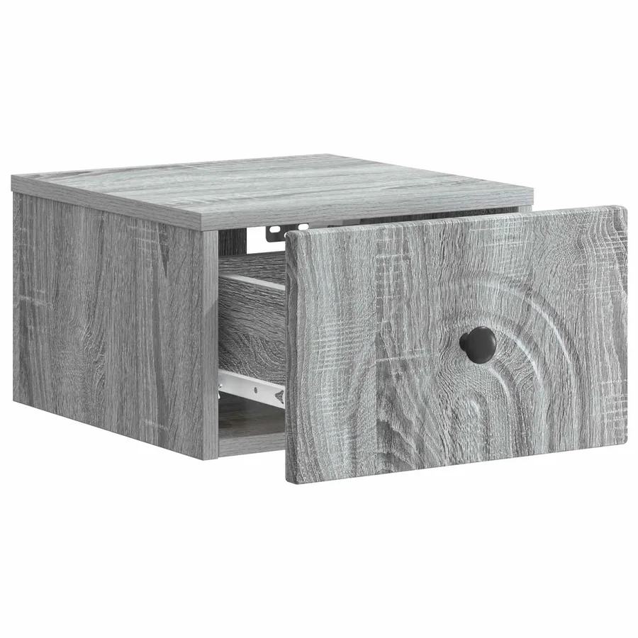Cabinet de chevet mural Sonoma gris 33 x 34,5 x 20 cm - 4