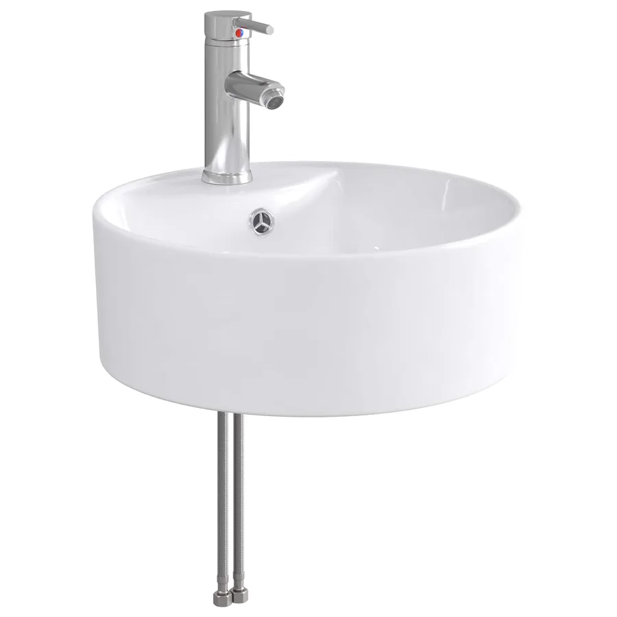 Lavabo de salle de bains Chrome 40,5 x 40,5 x 15 cm métal - 2