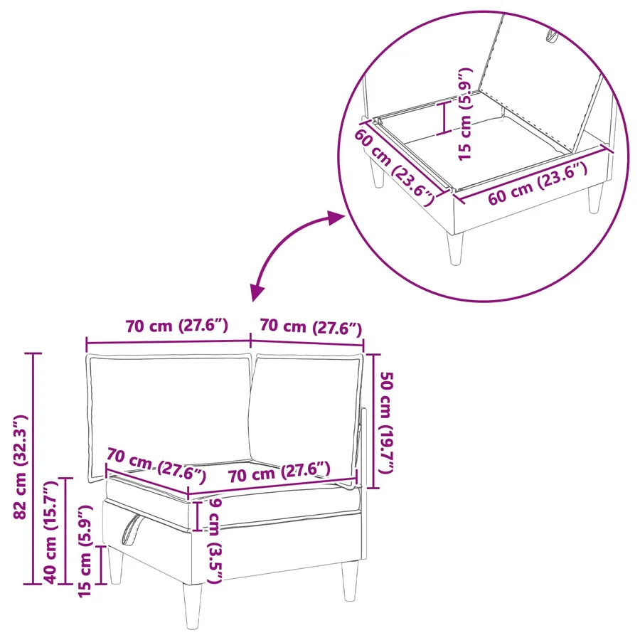 Sofa avec rangement Tissu - 12