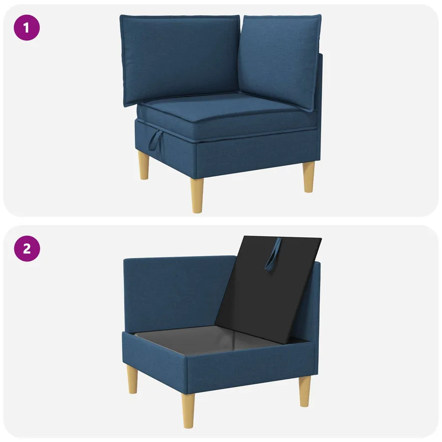 Sofa avec rangement Tissu - 9