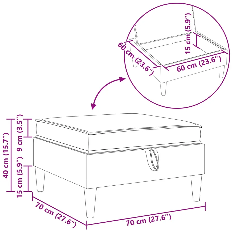 Sofa avec rangement Tissu - 10