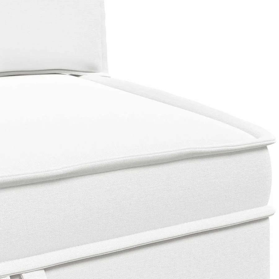 Canapé modulaire avec rangement 4 pcs Blanc Tissu - 9