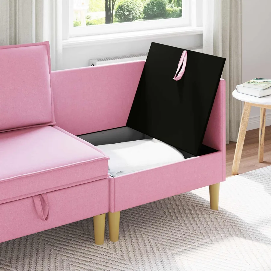 Sofa avec rangement Tissu - 3