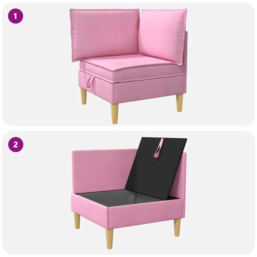 Sofa avec rangement Tissu - 9