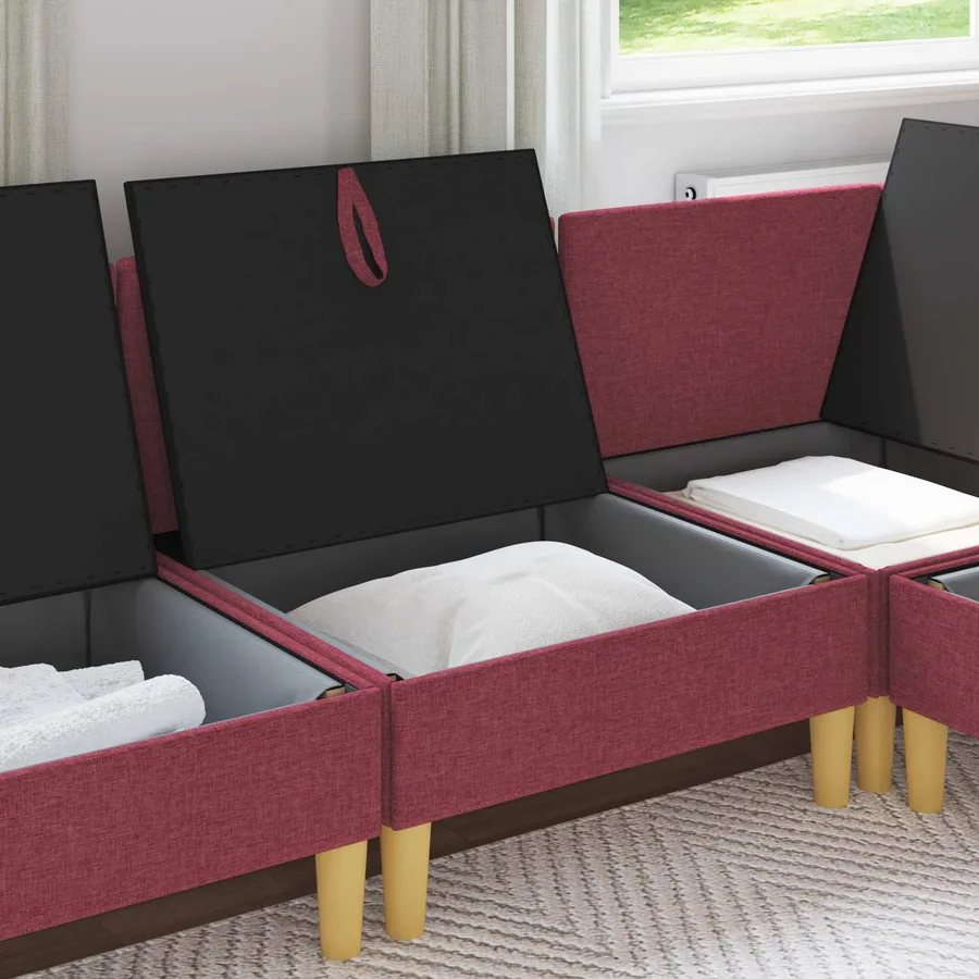 Sofa avec rangement Tissu - 3