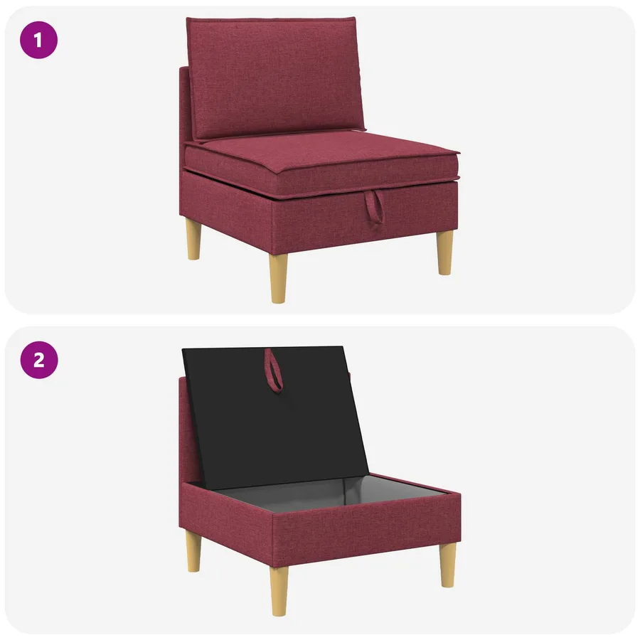 Sofa avec rangement Tissu - 9