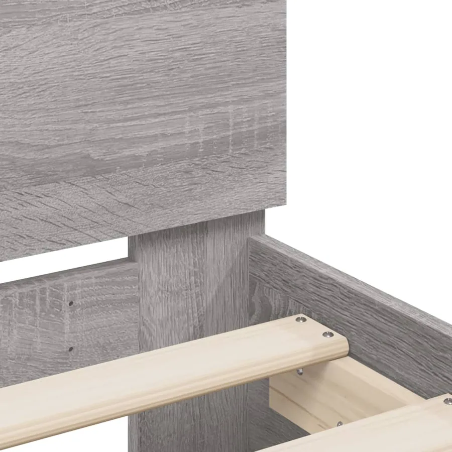 Cadre de lit sans matelas sonoma gris 160x200 cm - 8