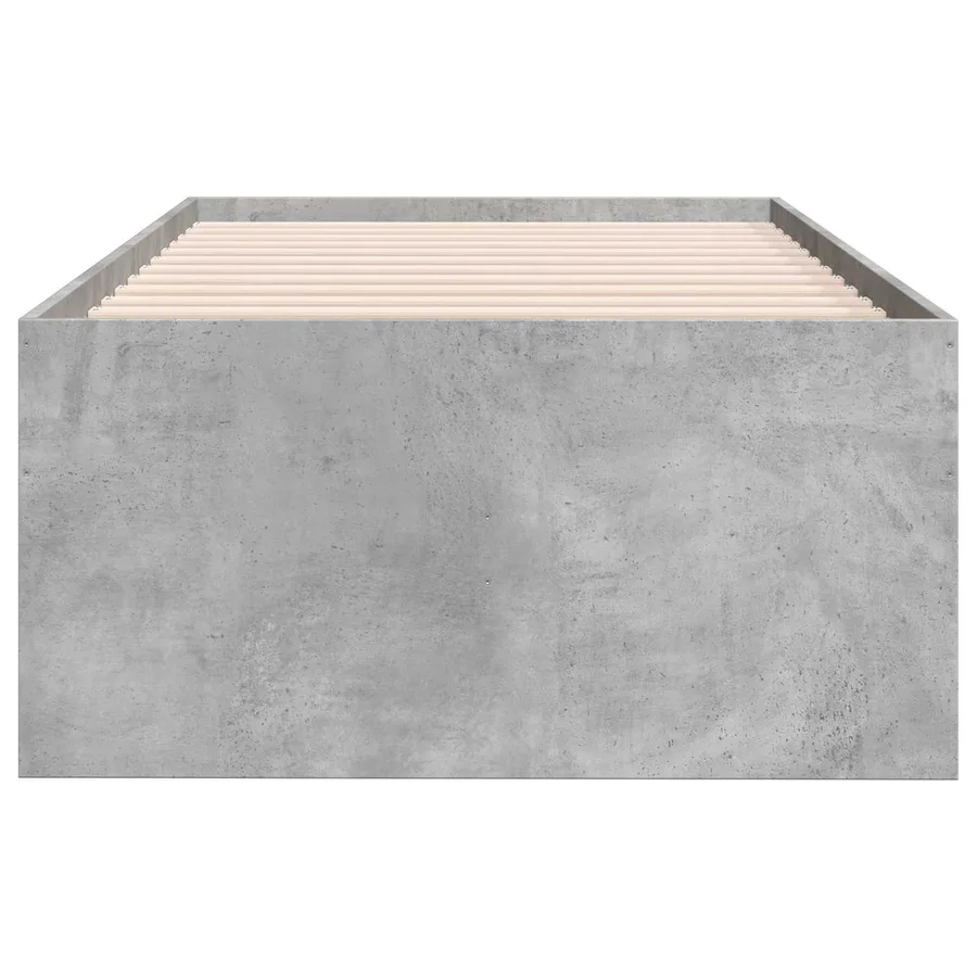 Cadre de lit avec rangement avec tiroir Gris béton 80 x 200 cm - 4