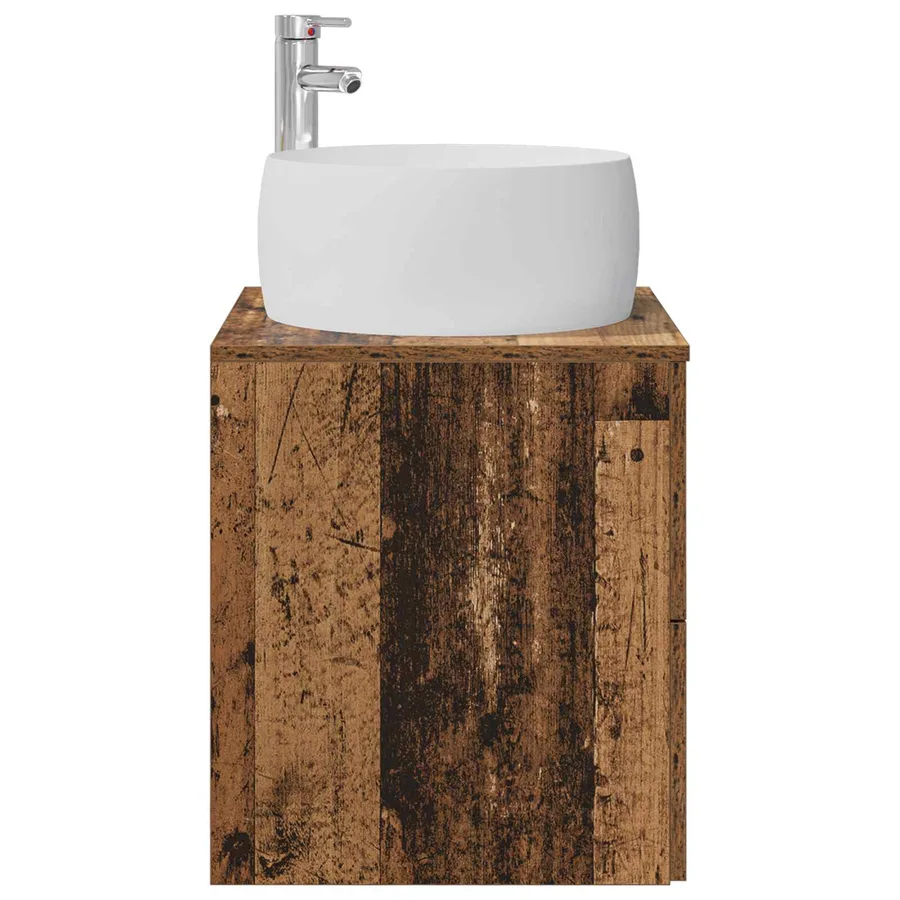 Vanité de lavabo mural Bois ancien 49,5 x 44,5 x 66 cm - 4