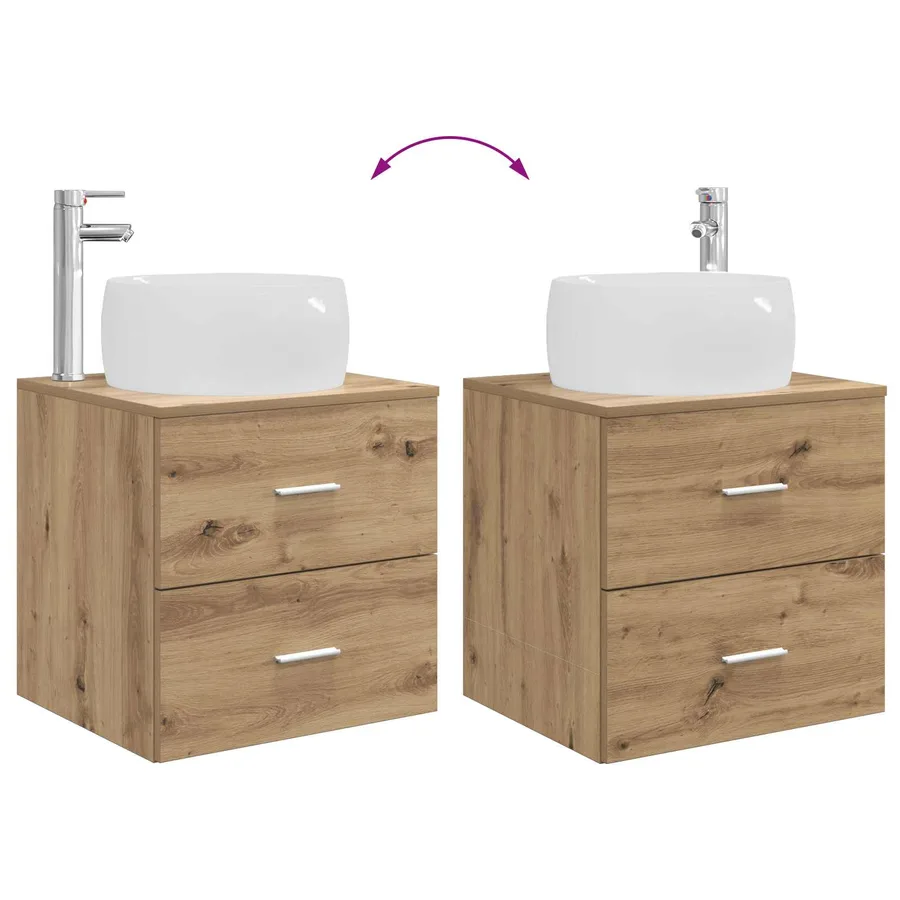 Ensemble de mobilier de salle de bain 5 pc Chêne artisanal - 13