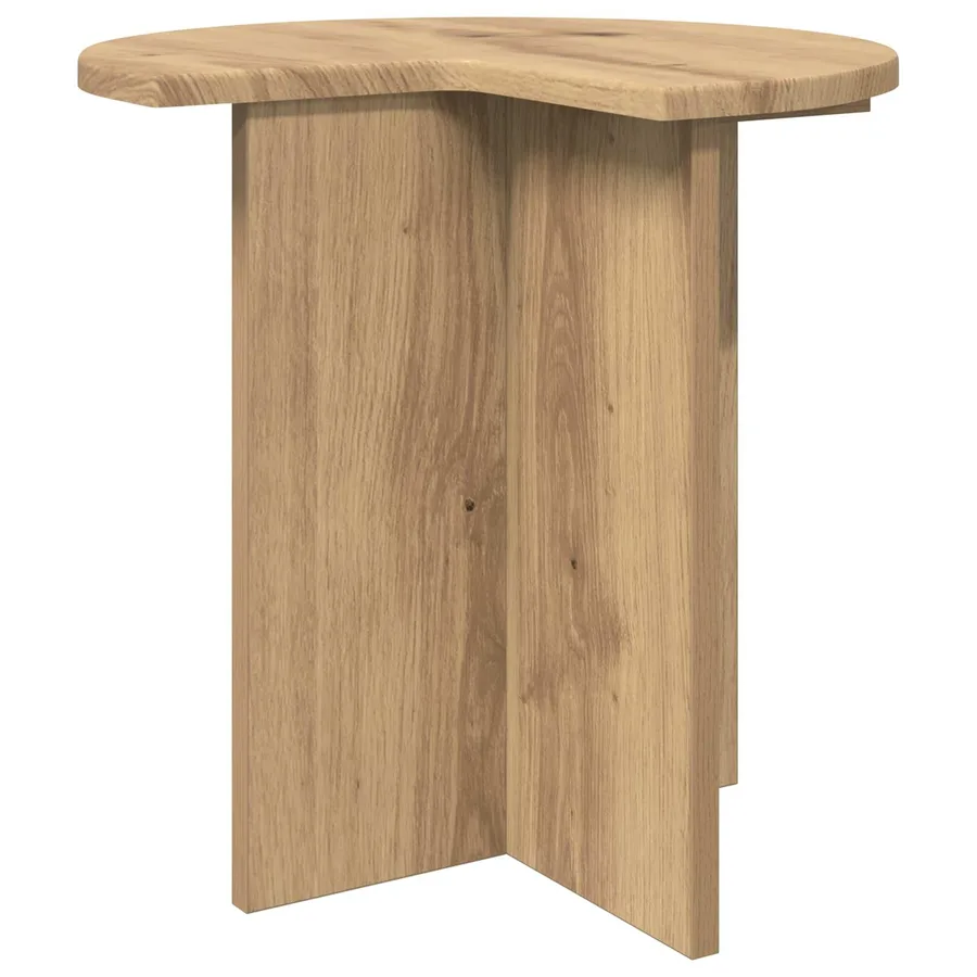 Table d'appoint 2 pc Chêne artisanal Ø 39 x 38 cm - 5