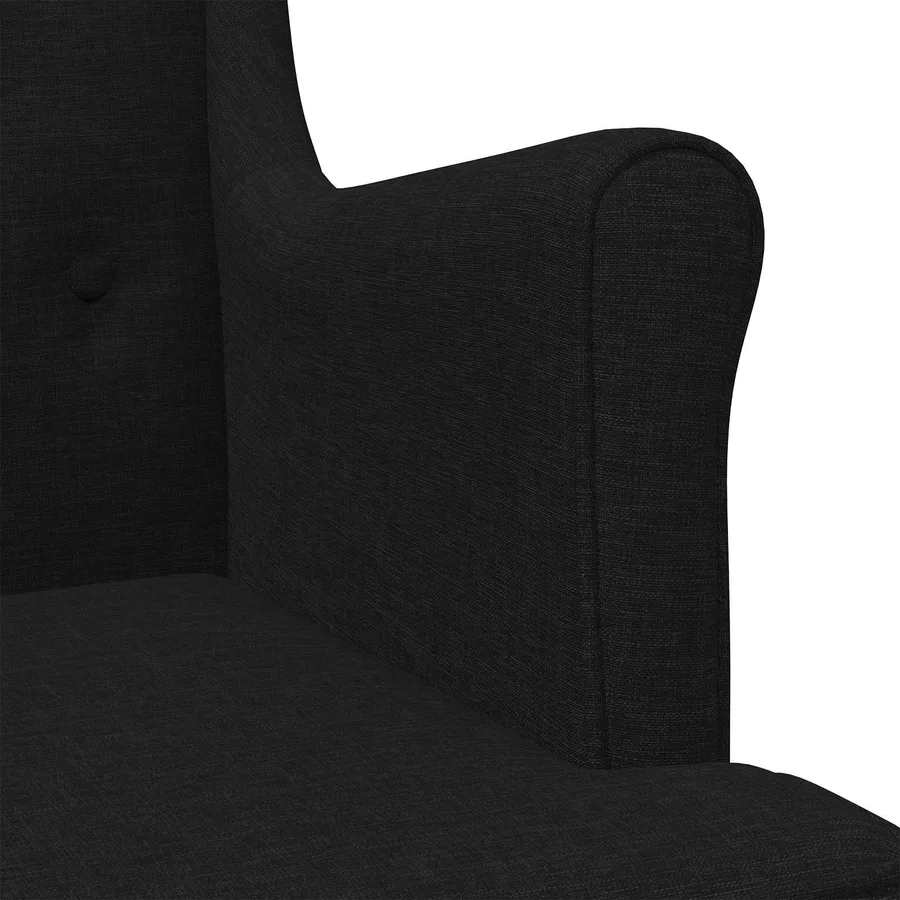 Fauteuil Noir Tissu - 7