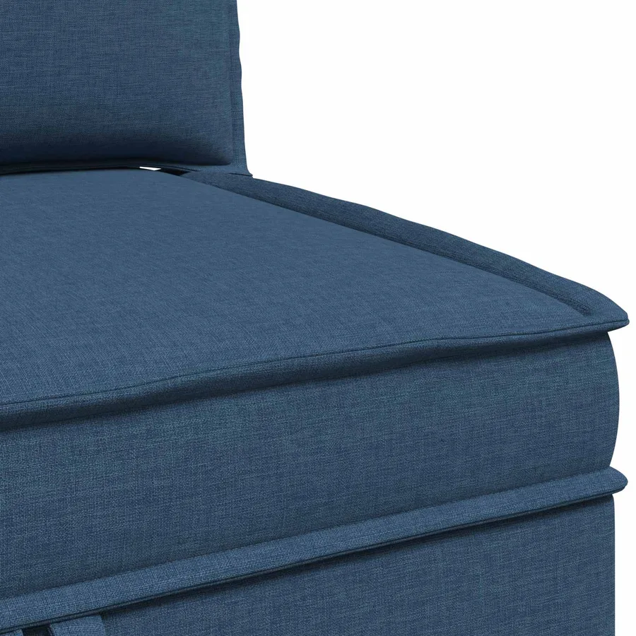 Canapé modulaire avec rangement 4 pcs Bleu Tissu - 9