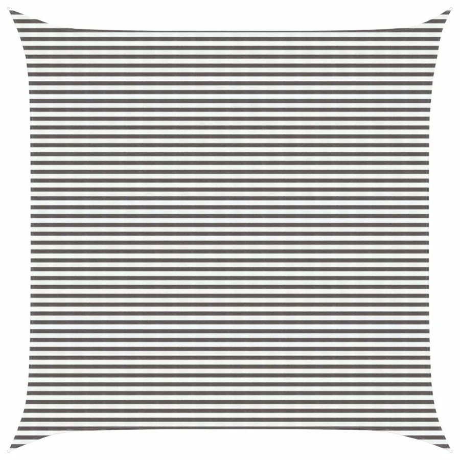 Voile d'ombre Gris clair et blanc 6 x 6 m HDPE