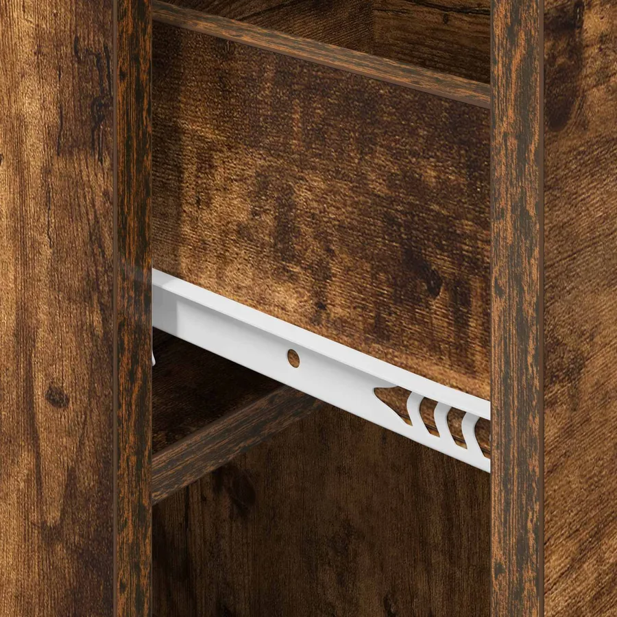 Armoire de lit Chêne fumé 29 x 31,5 x 49 cm Bois d'ingénierie - 10