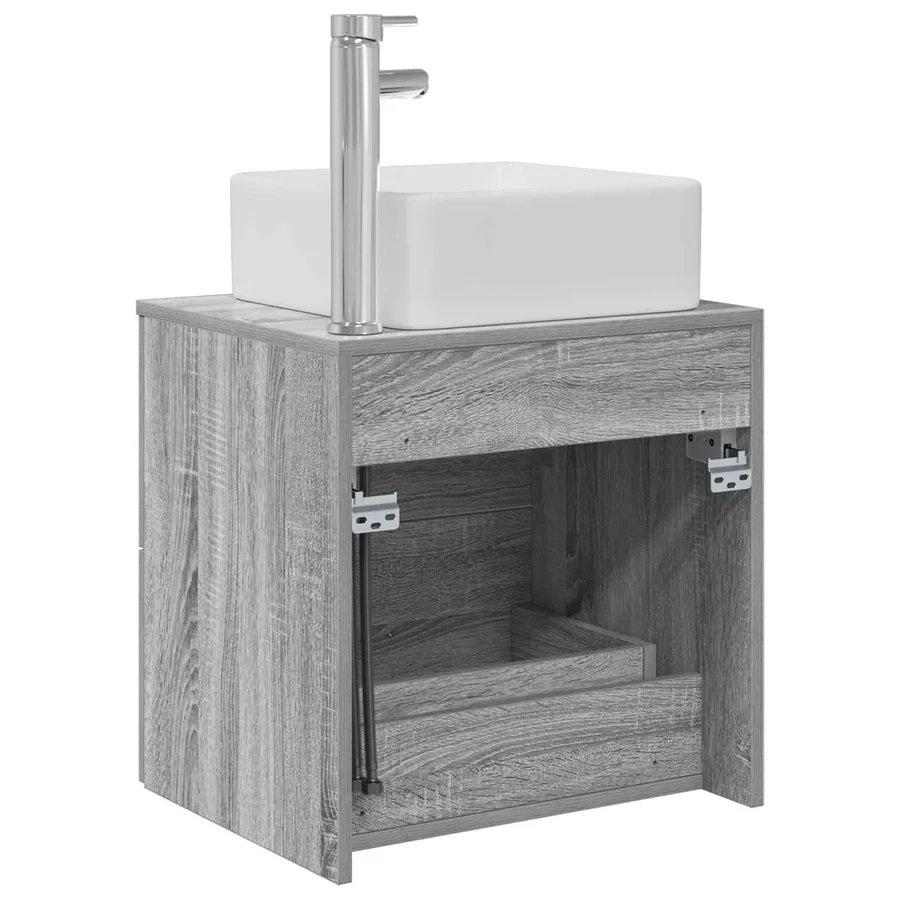 Vanité de lavabo mural Sonoma gris 53 x 34,5 x 63 cm - 5