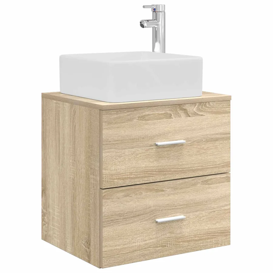 Ensemble de mobilier de salle de bain 4 pcs Chêne Sonoma - 5