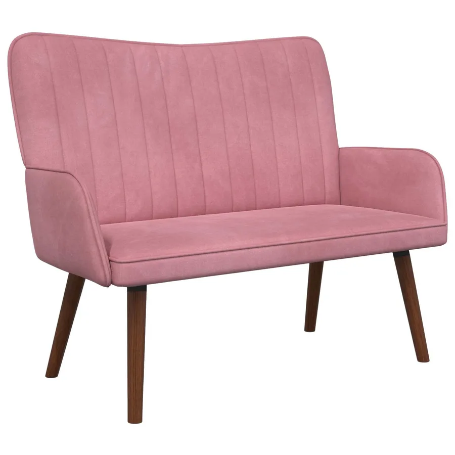 Sofa 2 places Rose 115 x 61 x 87 cm Velours - 2