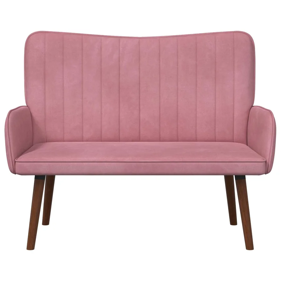 Sofa 2 places Rose 115 x 61 x 87 cm Velours - 4