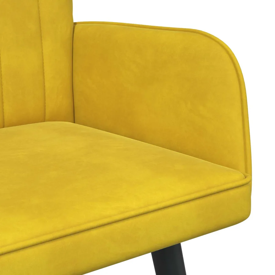 Sofa 2 places Jaune 115 x 61 x 87 cm Velours - 7