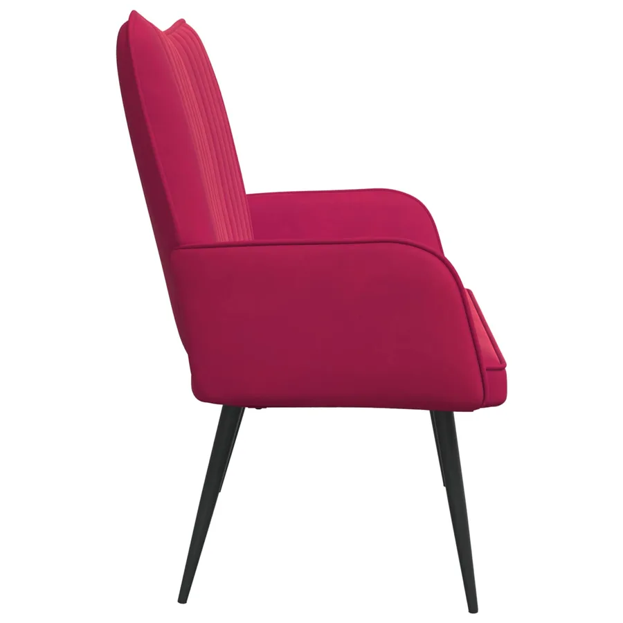 Sofa 2 places Bordeaux 115 x 61 x 87 cm Velours - 5