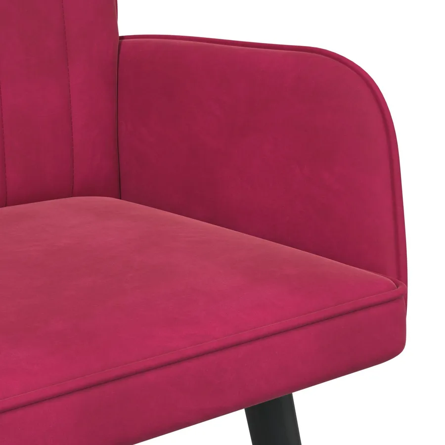 Sofa 2 places Bordeaux 115 x 61 x 87 cm Velours - 7