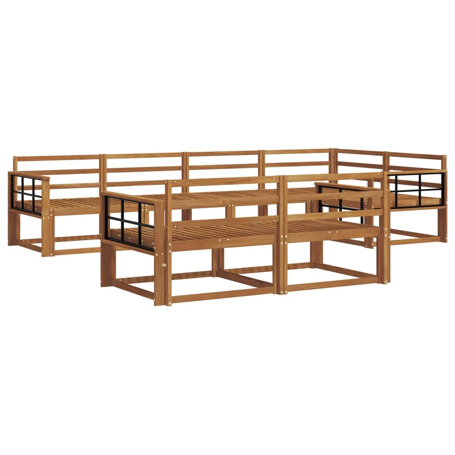 Ensemble de canapés d'extérieur 7 pcs Naturel - 2