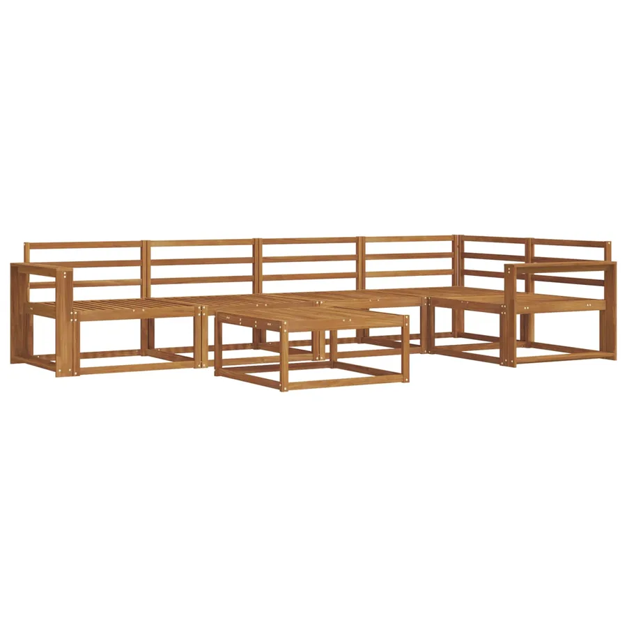 Ensemble de canapés d'extérieur 6 pcs Naturel - 2