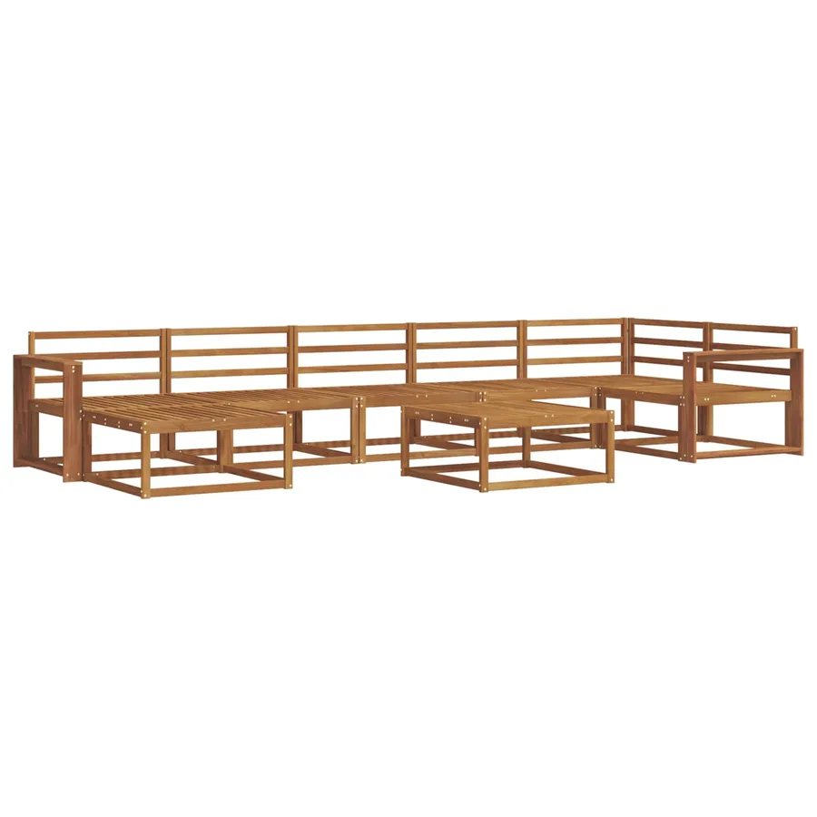 Ensemble de canapés d'extérieur 8 pcs Naturel - 2
