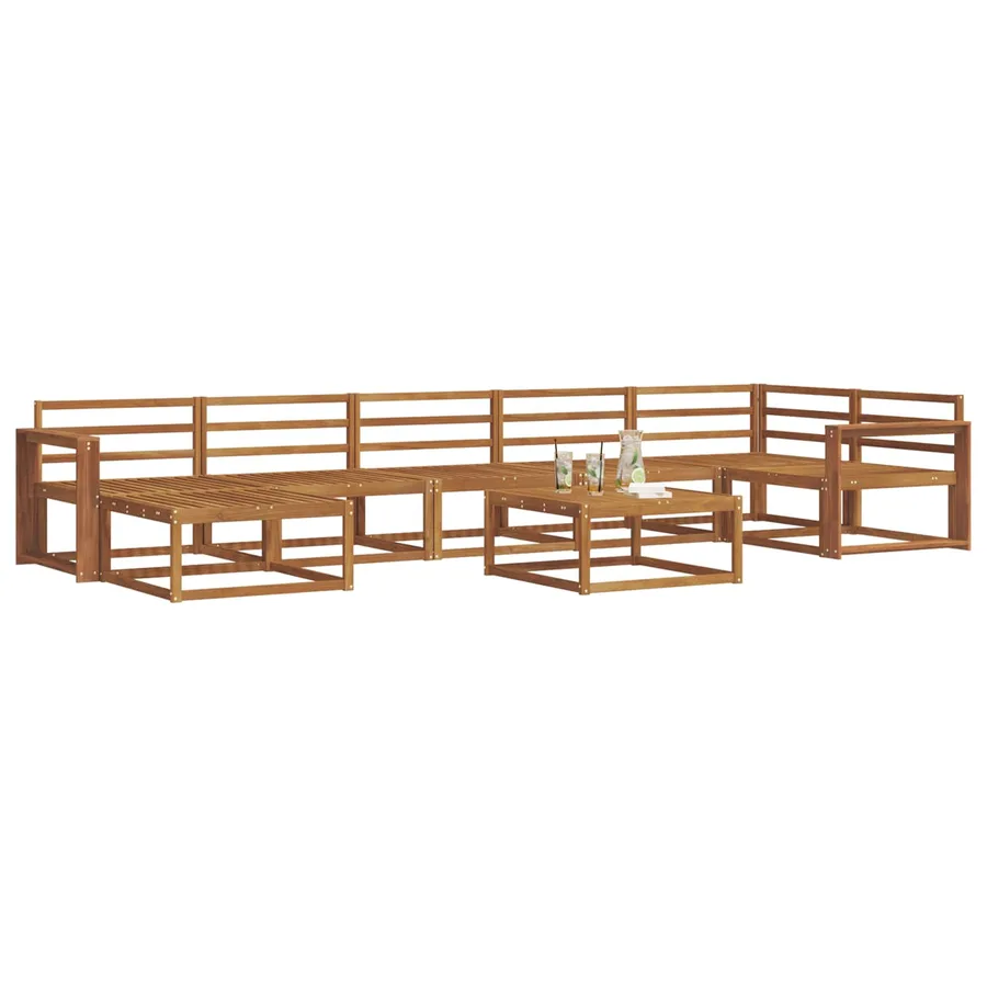 Ensemble de canapés d'extérieur 8 pcs Naturel - 3