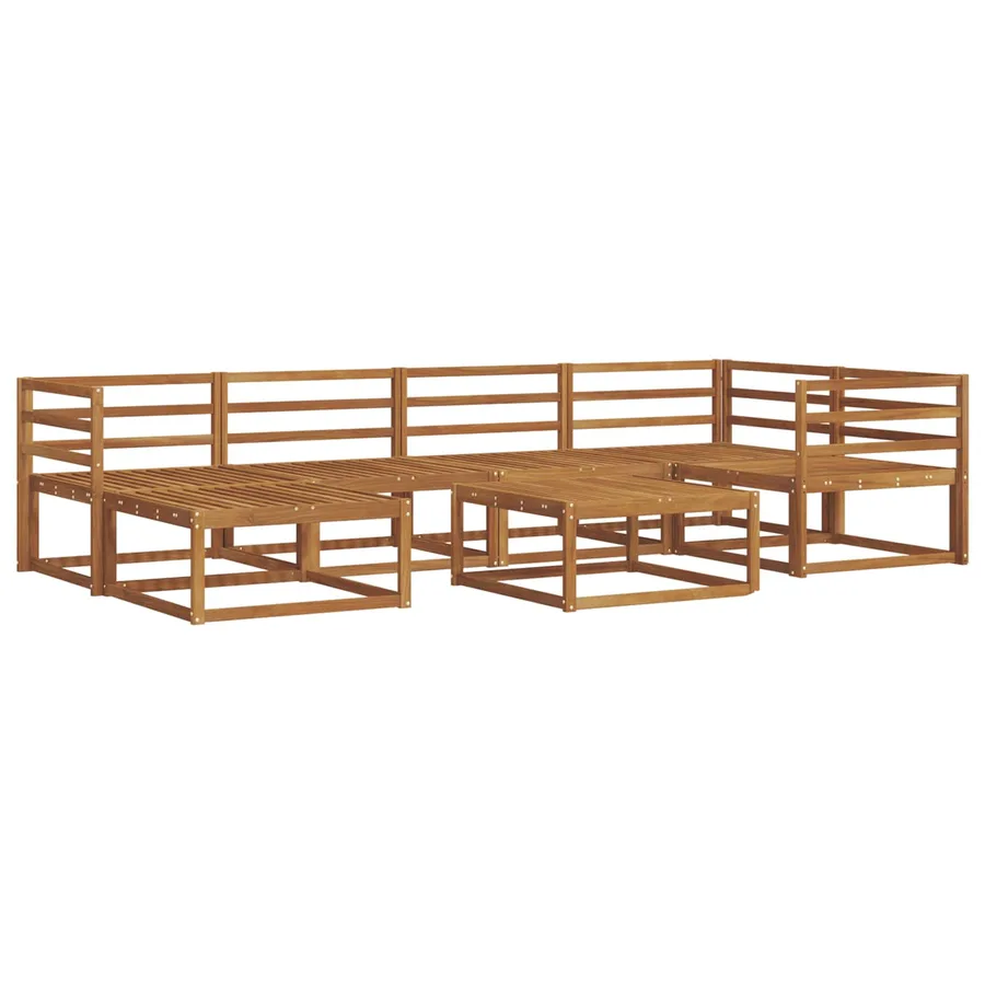 Ensemble de canapés d'extérieur 7 pcs Naturel - 2