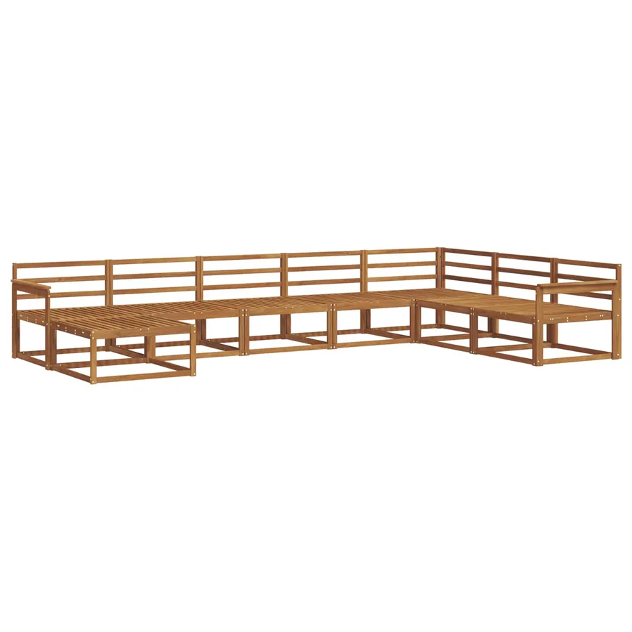 Ensemble de canapés d'extérieur 8 pcs Naturel - 2
