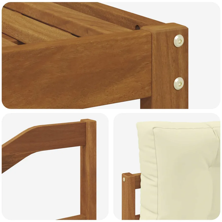 Ensemble de canapés d'extérieur 7 pcs Naturel et Crème - 6