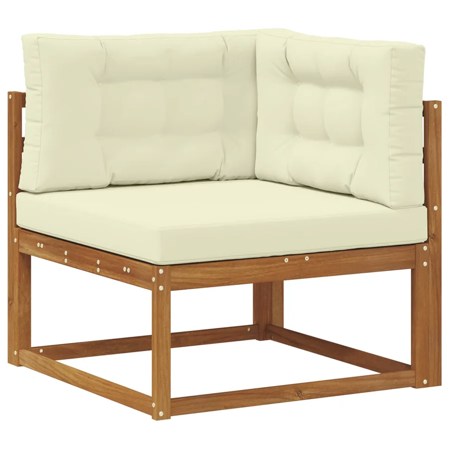 Ensemble de canapés d'extérieur 9 pcs Naturel et Crème - 4