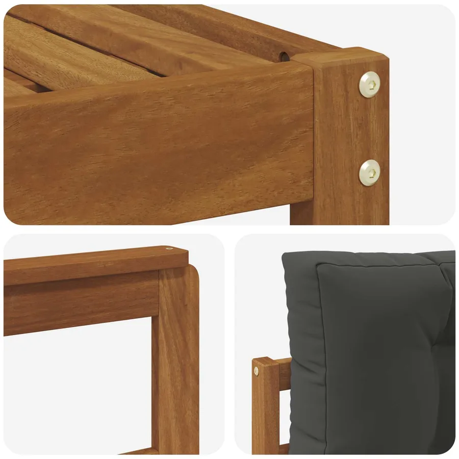 Ensemble de canapés d'extérieur 7 pcs Naturel et Anthracite - 6