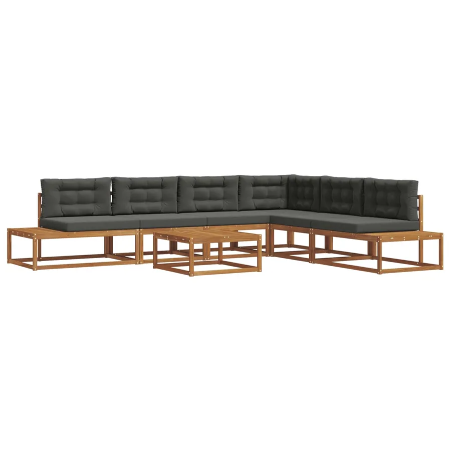 Ensemble de canapés d'extérieur Naturel et Anthracite - 2