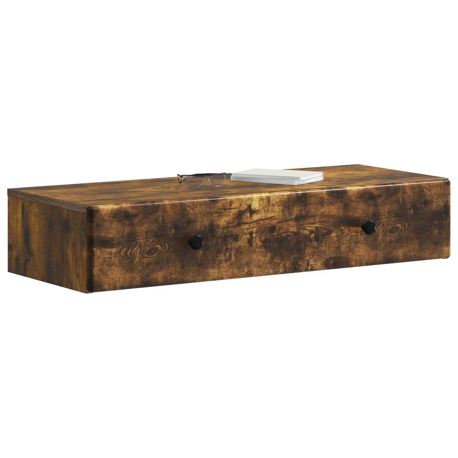 Table d'appoint murale Chêne fumé 87,5 x 34,5 x 17 cm - 3