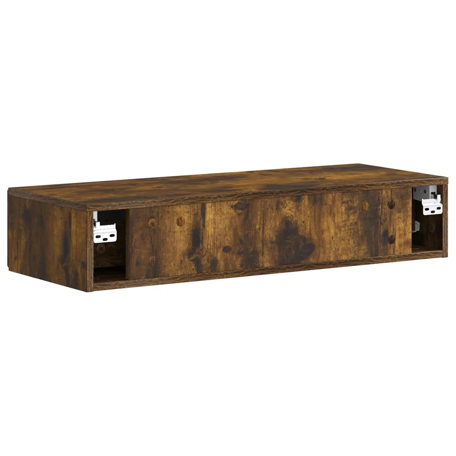 Table d'appoint murale Chêne fumé 87,5 x 34,5 x 17 cm - 7