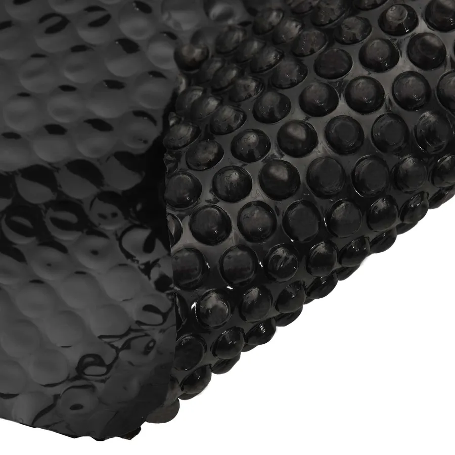 Couverture de piscine solaire 800 x 400 cm 110 μm Carré PE Noir - 4