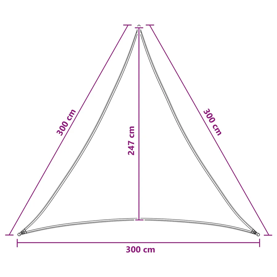 Voile d'ombre 3 x 3 x 3 m HDPE - 8