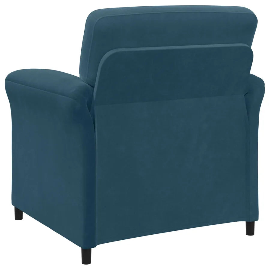 Canapé 1 place Bleu 88 x 83 x 95 cm Velours - 5