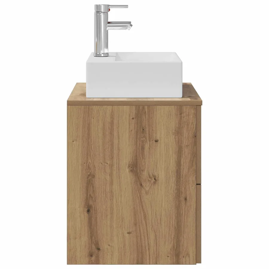Vanité de lavabo mural Chêne artisanal 49,5 x 41 x 62,5 cm - 4