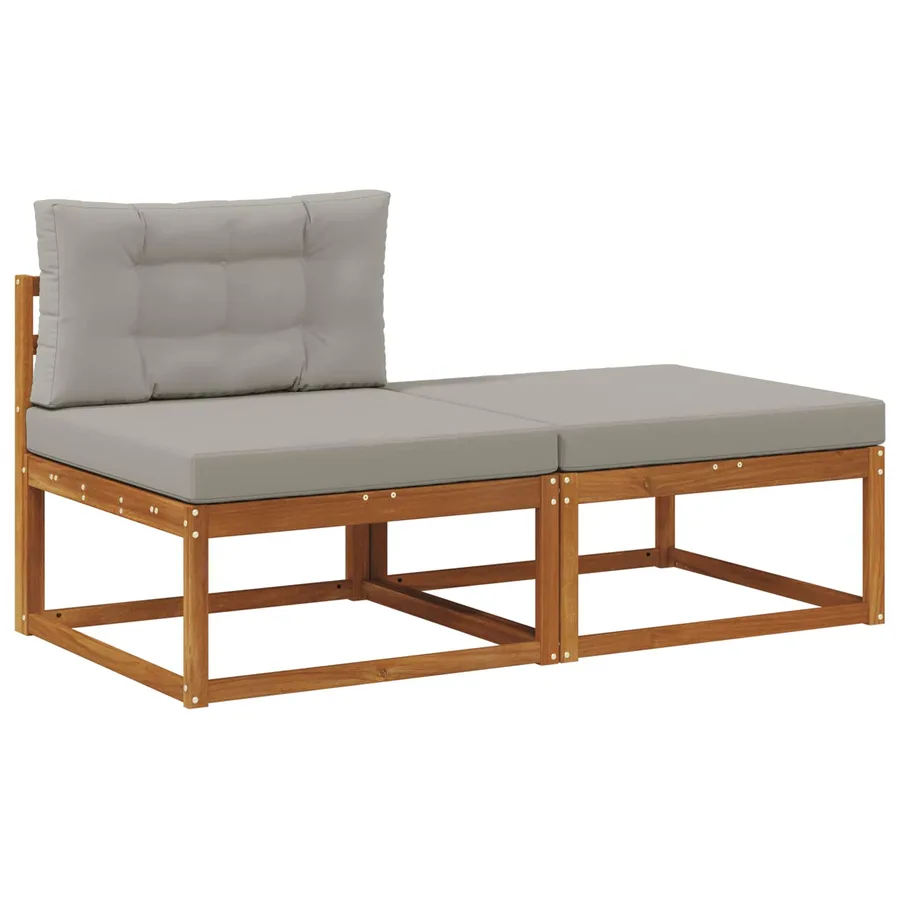 Unité de canapé sectionnel avec coussin 2 Pièce Naturel - 2