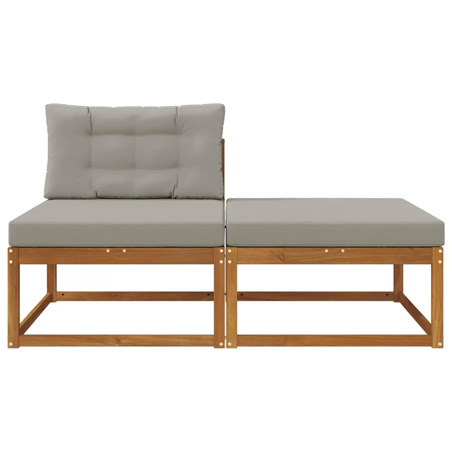 Unité de canapé sectionnel avec coussin 2 Pièce Naturel - 3