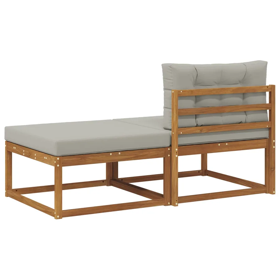 Unité de canapé sectionnel avec coussin 2 Pièce Naturel - 5